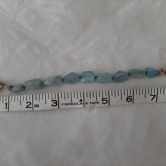 Blue agate bracelet. - Picture 2 of 4